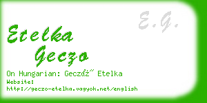 etelka geczo business card